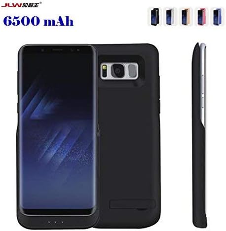 Shahn 5500mAh Powerbank Case with Sync Functionality, Extra USB Port and Kickstand for Samsung Galaxy S8. (Black)