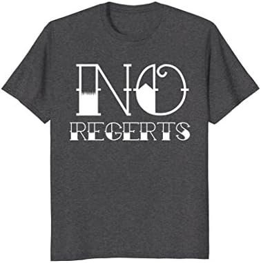 Mens No Regerts Funny Tattoo Mistake Typo Shirt XL Dark Heather