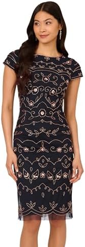 illusion neckline beaded dress in black rosegold Amazon.com: Adrianna Papell Studio Women's Beaded Illusion Neck Dress, Black/Gold,  4 : Clothing, Shoes & Jewelry