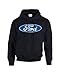 Ford Oval Hooded Sweatshirt Hoody-Black-large