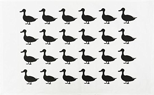 Half a Donkey Duck Silhouette Large Cotton Tea Towel