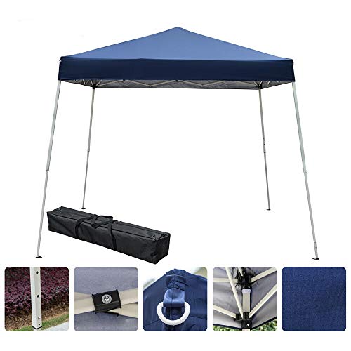AyaMastro Portable 118" x 118" Blue Pop up Gazebo Canopy Tent Outdoor Beach Sunshade w/Carry Bag with Ebook - Thumbnail 2