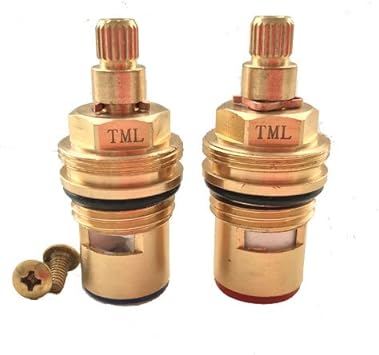 Replacement Brass Ceramic Stem Disc Cartridge Faucet Valve Quarter
