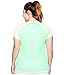 Nike Womens Plus Miler Colorblock Short Sleeves Pullover Top Green 1X