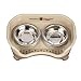Neater Feeder Express Mess Proof Cat Bowls Elevated, No Spill Feeding Station, Stainless Steel Dishes for Food and Water, Raised Bowls for Indoor Cats, No Fatigue Whisker Friendly Dish, Cappuccino
