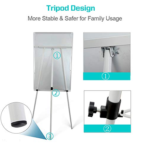 2 Magnetic+Whiteboard+Adjustable+Presentation+Flipchart