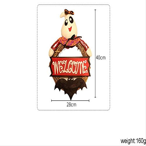 IGUIG Halloween props Creative Shop Home Halloween Decoration Pumpkin Witch Amusing Rattan Bat Halloween Props Party Welcome Decoration For Door