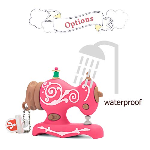 LEIZHAN Novelty USB Flash Drive Sewing Machine Themed Character Thumb Drive Gift Pendrive (16GB, Sewing Machine (Pink))