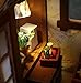 Flever Dollhouse Miniature DIY House Kit Creative Room with Furniture for Romantic Valentine's Gift - Izakaya