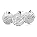 ALEKO CHB01WH Shatterproof Iridescent Holiday Christmas Ornament Variety Pack Set of 9 White and Silver