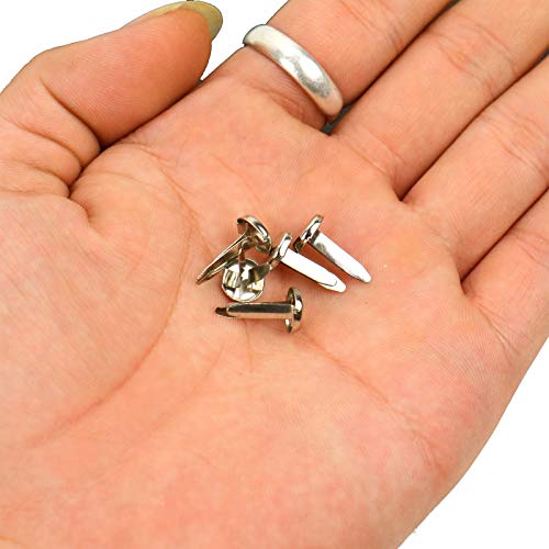 WSSROGY 200 Pcs Silver Paper Fasteners Metal Brads Fastener for Paper Craft,1/2 Inches - Thumbnail 3