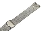 18MM SILVER STAINLESS STEEL MESH METAL BUCKLE WATCH BAND STRAP FITS SKAGEN & OTHERS