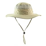 MOX Outdoor Fishing Hat Versatile UPF Beach Round Brim Hat with Chin Strap