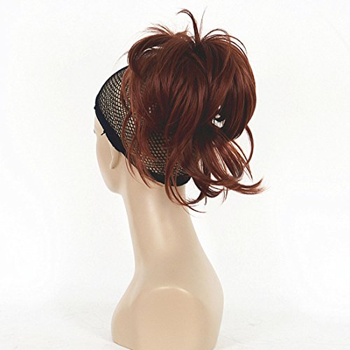 Lydell Adjustable Messy Style Ponytail Hair Extension Synthetic Hair-Piece with Jaw Claw Amzing Shape For You (130 Copper red) — image 1