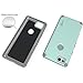 Google Pixel 2 Case, CoverON Bios Series Slim Fit Protective Hard Phone Cover with Embedded Metal Plate for Magnetic Car Mounts - Powder Blue on Gray