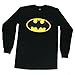 BATMAN "CLASSIC LOGO LONG SLEEVES" DC Comics Licensed Black L/S Cotton Tee