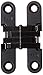 SOSS - 204CUS19 204 Zinc Invisible Hinge with Holes for Wood or Metal Applications, Mortise Mounting, Black E-Coat Exterior Finish (Pack of 2)
