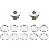 Prime Ave (2) OEM Aluminum Oil Drain Plug + (10) Crush Aluminum Gasket Washers For Porsche