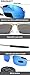 Dreamviva Polarized Mirror Sunglasses Metal Frame Anti-Glare UV400 Protection Full Mirrored Lens Eyewear for Men Blue Lens