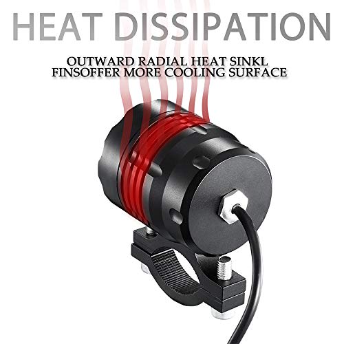 Motorcycle Super Bright 40W T6 LED Spotlight Headlight Work Light Driving Fog Spot Lamp Universal for All Motorbike Truck Off-Road 4X4 ATV Tractor (pack of 2) - Thumbnail 2