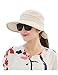 Lujuny Removable Crown Sun Hat - ♥ 2 in 1♥ Zipper UV Protection Visor Bill Cap for Hiking Safari Golf Gardening Fishing