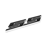 UrMarketOutlet SS Black/Chrome Aluminum Alloy Auto Trunk Door Fender Bumper Badge Decal Emblem Adhesive Tape Sticker