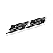 UrMarketOutlet SS Black/Chrome Aluminum Alloy Auto Trunk Door Fender Bumper Badge Decal Emblem Adhesive Tape Sticker