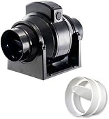 Manrose MF100T In-Line Extractor Fan with Timer 100mm 4" + Back Draught view 1