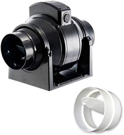 Manrose MF100T In-Line Extractor Fan with Timer 100mm 4" + Back Draught