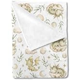 KuphiL10C Unisex Cute Dragon Theme Baby Nursery Throw Gift Blanket for Boys Girls, Dragon Moon Stars Leaves Pattern Swaddle Receiving Bed Blanket for Newborn Toddlers Kids-40x50