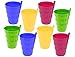 Green Direct Cup With Straw 10 oz. Plastic Cup with Built in Straw for Kids Assorted Colors Pack of 8