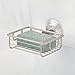 InterDesign Classico Bathroom Shower Suction Soap Dish, Satin