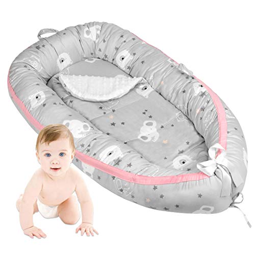 Detachable Baby Nest with Mattress, Portable Travel Toddler Bed