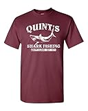 Jacted Up Tees Quint's Shark Fishing - Jaws Retro Men's T-Shirt SHIPS FROM OHIO USA