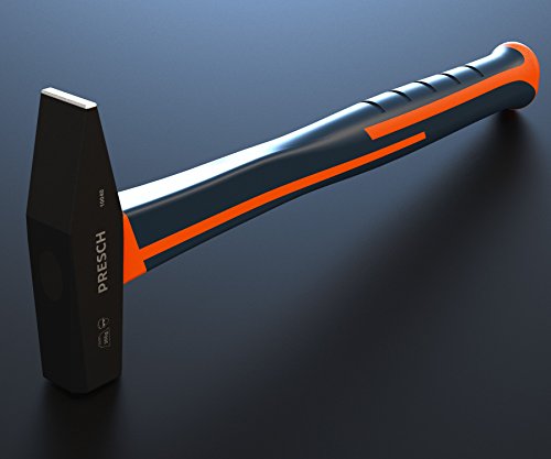 Presch Schlosserhammer 300g Fiberglasstiel - Hammer in Schwarz nach DIN mit Kunststoffstiel - Profi Werkzeug Hammer 300g – Bild 6