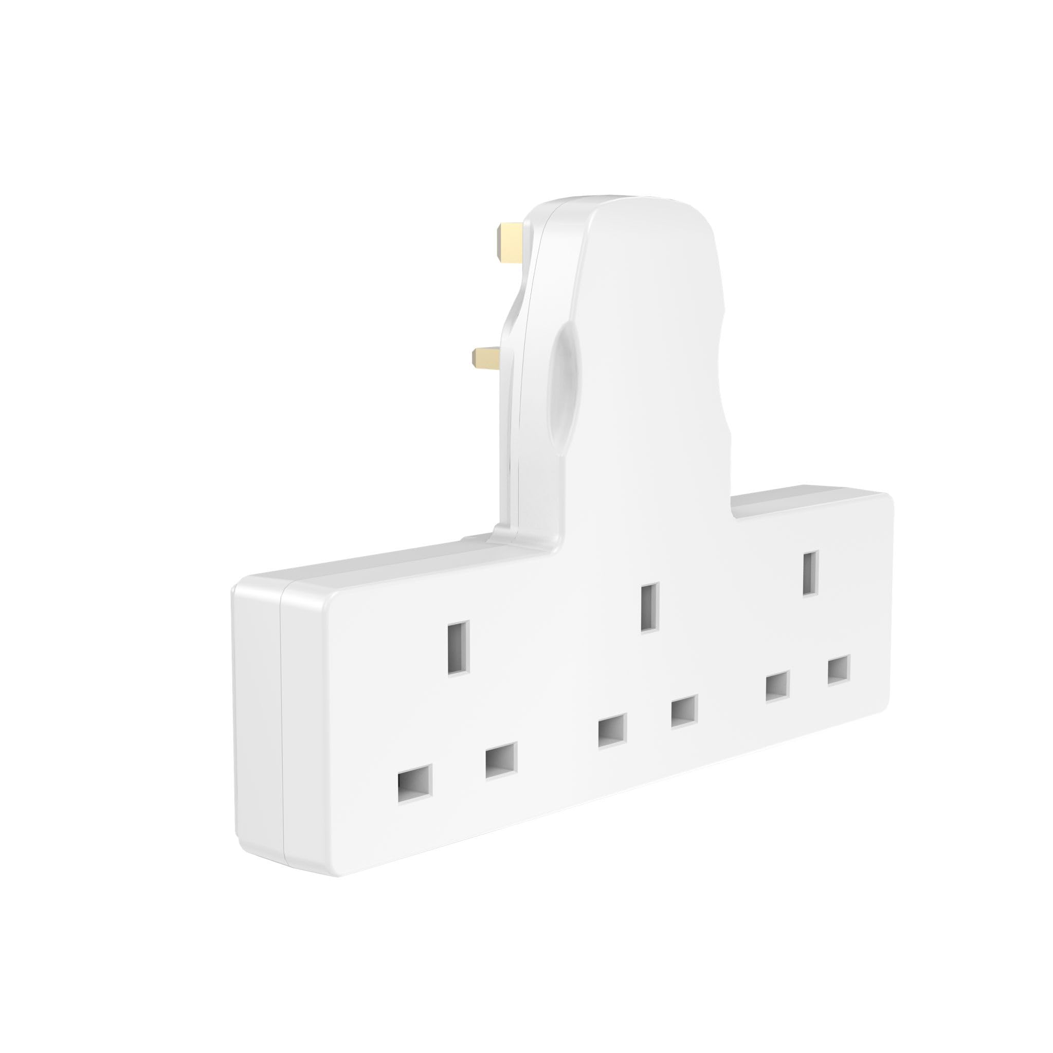 Triple Adapter Plug Extension Socket Uk Multi Plug Adaptor 3 Way Plug Adapter (3WAY BOARD) white
