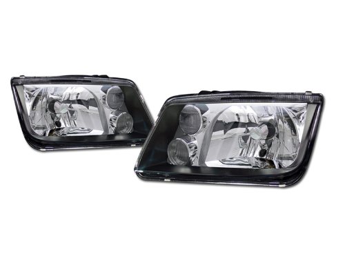 CRYSTAL BLACK CLEAR HEAD LIGHTS LAMPS SIGNAL+FOG DY 99-05 VW JETTA BORA MK4 MKIV