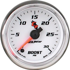 Auto Meter 7160 C2 2-1/16" 0-30 PSI Full Sweep Electric Boost Gauge