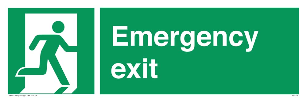 Emergency Exit Sign - 300x100mm - L31