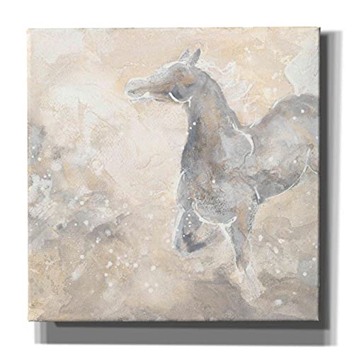 Epic Graffiti 'Grey Horse II' by Chris Paschke, Giclee Canvas Wall Art, 37"x37"