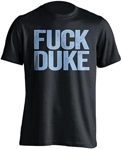 FucK DUKE - North Carolina Tarheels Fan T-Shirt - Uncensored - Text Design Black XXL