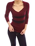 PattyBoutik Sexy Strips Bolero Style V Neck Knit Top Sweater