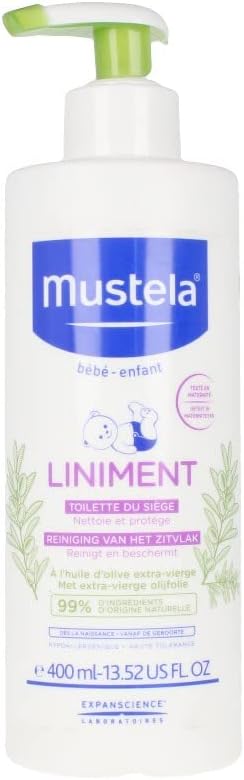Mustela Liniment Pump Bottle 400ml Baby Liniment Seat Toilet