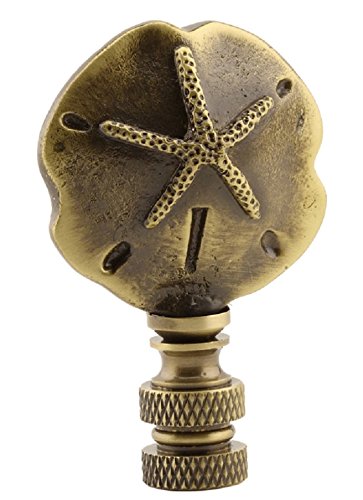 Sand Dollar Choice of Lamp Finial or Ceiling Fan Pull - Antique Finish (Lamp Finial)