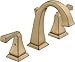 Delta Faucet Dryden Widespread Bathroom Faucet 3 Hole, Gold Bathroom Faucet, Bathroom Sink Faucet, Metal Drain Assembly, Champagne Bronze 3551LF-CZ