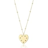 Vanbelle 18K Gold Plated Jewelry - Love-Theme Multi-color Cubic Zirconia Stone Studded Heart Pendant Necklace - Handcrafted Beautifully Deisgned for Women- 16" Long + 2" Extender