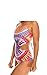 Flymall Paisley Print Cut Out One-piece Bikini Monokini (L)