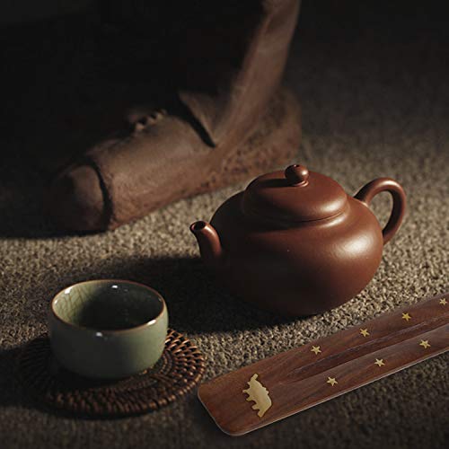Trounistro 10 Pieces Incense Sticks Holder Incense Burner Ash Catcher Wooden Handmade - 10.2 Inches Long