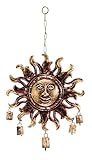 Benzara Metal Sunface Windchime in Modern Age Fashion