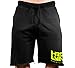 Monsta Clothing Co. Men Workout (HRD-LVN HardLivin) Gym Sweat Shorts (G:BK-A:YW) Black/Yellow